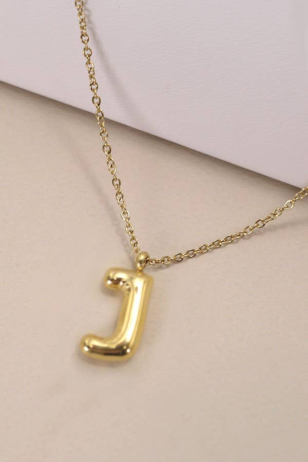 18K STAINLESS STEEL TARNISH FREE  INITIAL NECKLACE | 80N650