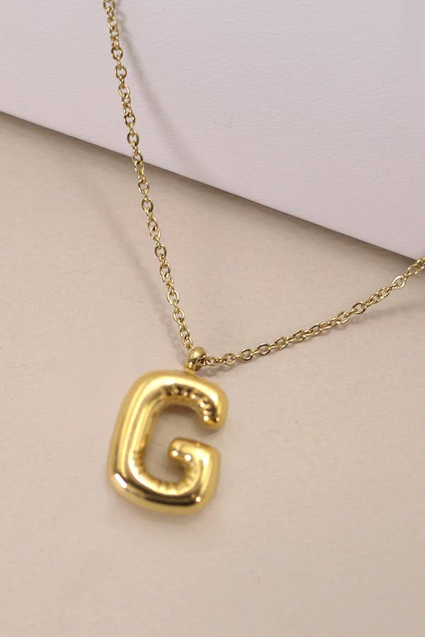 18K STAINLESS STEEL TARNISH FREE  INITIAL NECKLACE | 80N650