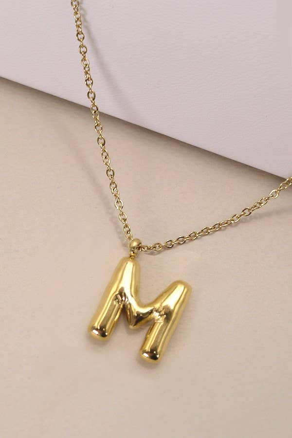 18K STAINLESS STEEL TARNISH FREE  INITIAL NECKLACE | 80N650