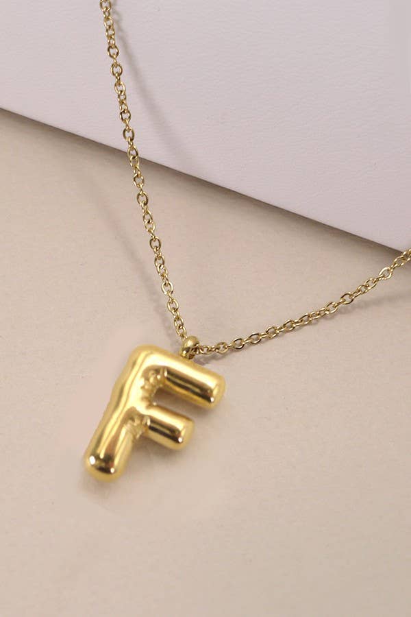 18K STAINLESS STEEL TARNISH FREE  INITIAL NECKLACE | 80N650