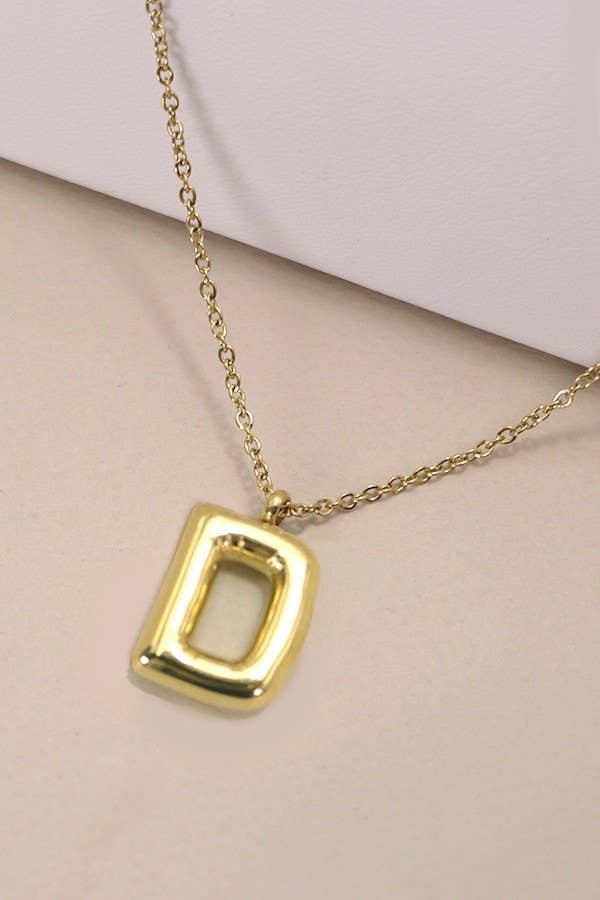 18K STAINLESS STEEL TARNISH FREE  INITIAL NECKLACE | 80N650